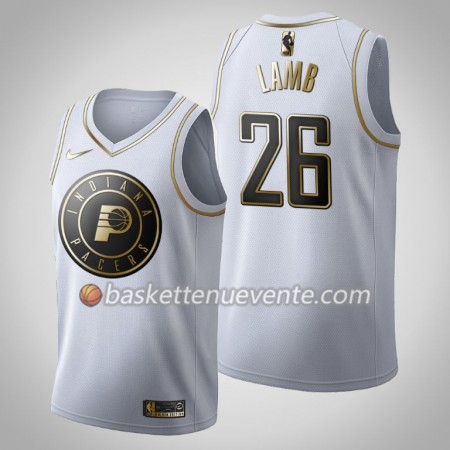 Maillot Basket Indiana Pacers Jeremy Lamb 26 2019-20 Nike Blanc Golden Edition Swingman - Homme